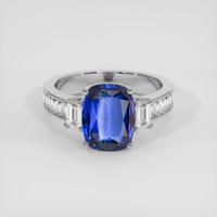 3.38 Ct. Blue Sapphire Ring, 14K White Gold 1