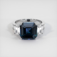 5.70 Ct. Color Change Sapphire Ring, 14K White Gold 1