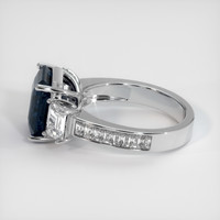 5.70 Ct. Color Change Sapphire Ring, 14K White Gold 4