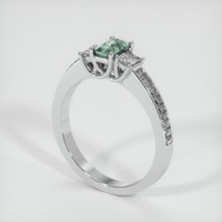 0.76 Ct. Sapphire Ring, 14K White Gold 2