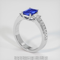 1.56 Ct. Sapphire Ring, 18K White Gold 2
