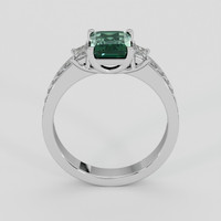 2.12 Ct. Green Sapphire Ring, 18K White Gold 3
