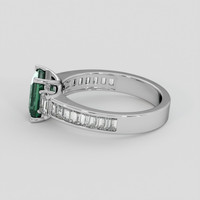 2.12 Ct. Green Sapphire Ring, 18K White Gold 4