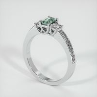 0.76 Ct. Sapphire Ring, 18K White Gold 2
