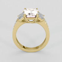 4.16 Ct. Peach Sapphire Ring, 10K Yellow Gold 3