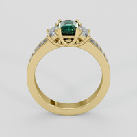 1.07 Ct. Bluish Green Sapphire Ring, 10K Yellow Gold 3