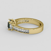 1.07 Ct. Bluish Green Sapphire Ring, 10K Yellow Gold 4
