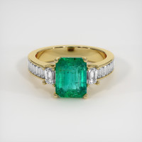 2.23 Ct. Emerald Ring, 18K Yellow Gold 1