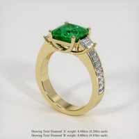 2.10 Ct. Emerald Ring, 18K Yellow Gold 2