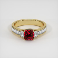 1.55 Ct. Ruby Ring, 18K Yellow Gold 1