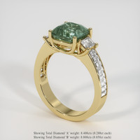 3.38 Ct. Sapphire Ring, 18K Yellow Gold 2