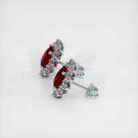 <span>1.68</span>&nbsp;<span class="tooltip-light">Ct.Tw.<span class="tooltiptext">Total Carat Weight</span></span> Ruby Earrings, Platinum 950 3