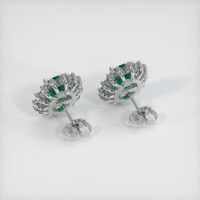 2.30 Ct.Tw. Emerald Earrings, Platinum 950 4
