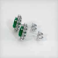 <span>2.64</span>&nbsp;<span class="tooltip-light">Ct.Tw.<span class="tooltiptext">Total Carat Weight</span></span> Emerald Earrings, Platinum 950 3
