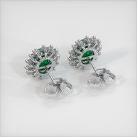 <span>2.64</span>&nbsp;<span class="tooltip-light">Ct.Tw.<span class="tooltiptext">Total Carat Weight</span></span> Emerald Earrings, Platinum 950 4