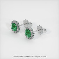 Emerald Earrings 1.61 Ct.Tw.Total Carat Weight, Platinum 950 Preview