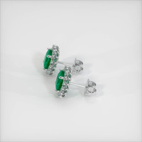 <span>1.45</span>&nbsp;<span class="tooltip-light">Ct.Tw.<span class="tooltiptext">Total Carat Weight</span></span> Emerald Earrings, Platinum 950 3