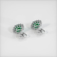<span>1.45</span>&nbsp;<span class="tooltip-light">Ct.Tw.<span class="tooltiptext">Total Carat Weight</span></span> Emerald Earrings, Platinum 950 4