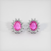 <span>5.80</span>&nbsp;<span class="tooltip-light">Ct.Tw.<span class="tooltiptext">Total Carat Weight</span></span> Sapphire Earrings, Platinum 950 1