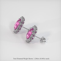 4.33 Ct.Tw. Purplish Pink Sapphire Earrings, Platinum 950 2