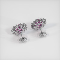 4.33 Ct.Tw. Purplish Pink Sapphire Earrings, Platinum 950 4
