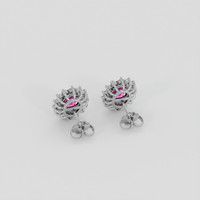 <span>2.57</span> <span class="tooltip-light">Ct.Tw.<span class="tooltiptext">Total Carat Weight</span></span> Pink Sapphire Earrings, Platinum 950 4