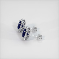 1.81 Ct.Tw. Blue Sapphire Earrings, Platinum 950 3