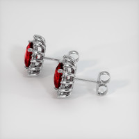 <span>1.24</span>&nbsp;<span class="tooltip-light">Ct.Tw.<span class="tooltiptext">Total Carat Weight</span></span> Ruby Earrings, Platinum 950 3