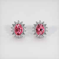 2.44 Ct.Tw. Gemstone Earrings, Platinum 950 1