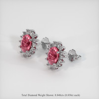 2.44 Ct.Tw. Gemstone Earrings, Platinum 950 2