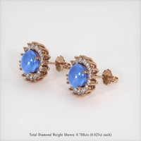 <span>6.00</span> <span class="tooltip-light">Ct.Tw.<span class="tooltiptext">Total Carat Weight</span></span> Blue Sapphire Earrings, 14K Rose Gold 2