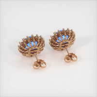 <span>6.00</span> <span class="tooltip-light">Ct.Tw.<span class="tooltiptext">Total Carat Weight</span></span> Blue Sapphire Earrings, 14K Rose Gold 4