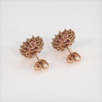 2.08 Ct.Tw. Gemstone Earrings, 14K Rose Gold 4