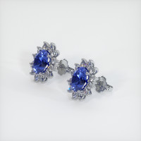 <span>4.00</span>&nbsp;<span class="tooltip-light">Ct.Tw.<span class="tooltiptext">Total Carat Weight</span></span> Sapphire Earrings, 14K White Gold 3