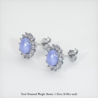 <span>10.77</span> <span class="tooltip-light">Ct.Tw.<span class="tooltiptext">Total Carat Weight</span></span> Purplish Blue Sapphire Earrings, 14K White Gold 4