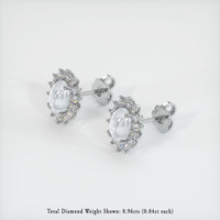 <span>4.32</span> <span class="tooltip-light">Ct.Tw.<span class="tooltiptext">Total Carat Weight</span></span> White Sapphire Earrings, 14K White Gold 2