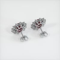 <span>3.21</span>&nbsp;<span class="tooltip-light">Ct.Tw.<span class="tooltiptext">Total Carat Weight</span></span> Ruby Earrings, 14K White Gold 4