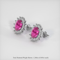 <span>5.80</span>&nbsp;<span class="tooltip-light">Ct.Tw.<span class="tooltiptext">Total Carat Weight</span></span> Sapphire Earrings, 14K White Gold 2
