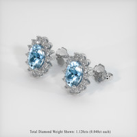 <span>1.51</span>&nbsp;<span class="tooltip-light">Ct.Tw.<span class="tooltiptext">Total Carat Weight</span></span> Gemstone Earrings, 14K White Gold 2