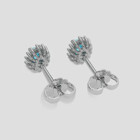 <span>0.23</span>&nbsp;<span class="tooltip-light">Ct.Tw.<span class="tooltiptext">Total Carat Weight</span></span> Blue Paraiba Tourmaline Earrings, 18K White Gold 4