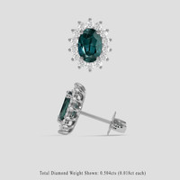 <span>1.30</span> <span class="tooltip-light">Ct.Tw.<span class="tooltiptext">Total Carat Weight</span></span> Alexandrite Earrings, 18K White Gold 2