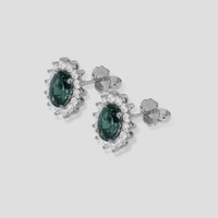 <span>1.30</span> <span class="tooltip-light">Ct.Tw.<span class="tooltiptext">Total Carat Weight</span></span> Alexandrite Earrings, 18K White Gold 3