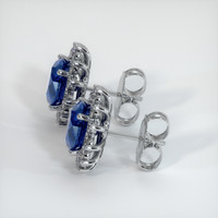 <span>4.00</span>&nbsp;<span class="tooltip-light">Ct.Tw.<span class="tooltiptext">Total Carat Weight</span></span> Sapphire Earrings, 18K White Gold 3