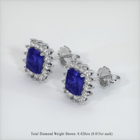 <span>1.90</span>&nbsp;<span class="tooltip-light">Ct.Tw.<span class="tooltiptext">Total Carat Weight</span></span> Sapphire Earrings, 18K White Gold 2