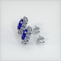 <span>2.40</span>&nbsp;<span class="tooltip-light">Ct.Tw.<span class="tooltiptext">Total Carat Weight</span></span> Sapphire Earrings, 18K White Gold 3