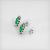 Emerald Earrings 5.37 Ct.Tw.Total Carat Weight, 18K White Gold Preview