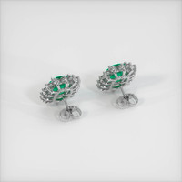 <span>2.46</span>&nbsp;<span class="tooltip-light">Ct.Tw.<span class="tooltiptext">Total Carat Weight</span></span> Emerald Earrings, 18K White Gold 4