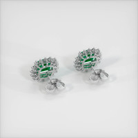 <span>1.45</span>&nbsp;<span class="tooltip-light">Ct.Tw.<span class="tooltiptext">Total Carat Weight</span></span> Emerald Earrings, 18K White Gold 4