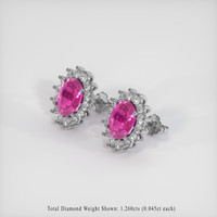 <span>5.80</span>&nbsp;<span class="tooltip-light">Ct.Tw.<span class="tooltiptext">Total Carat Weight</span></span> Sapphire Earrings, 18K White Gold 2