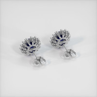 <span>1.81</span>&nbsp;<span class="tooltip-light">Ct.Tw.<span class="tooltiptext">Total Carat Weight</span></span> Sapphire Earrings, 18K White Gold 4